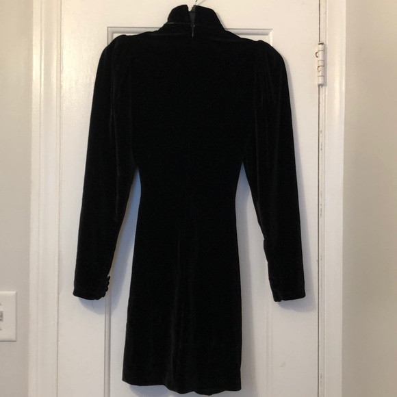 NWT Zara Velvet high neck long sleeve Mini Dress - Picture 13 of 16